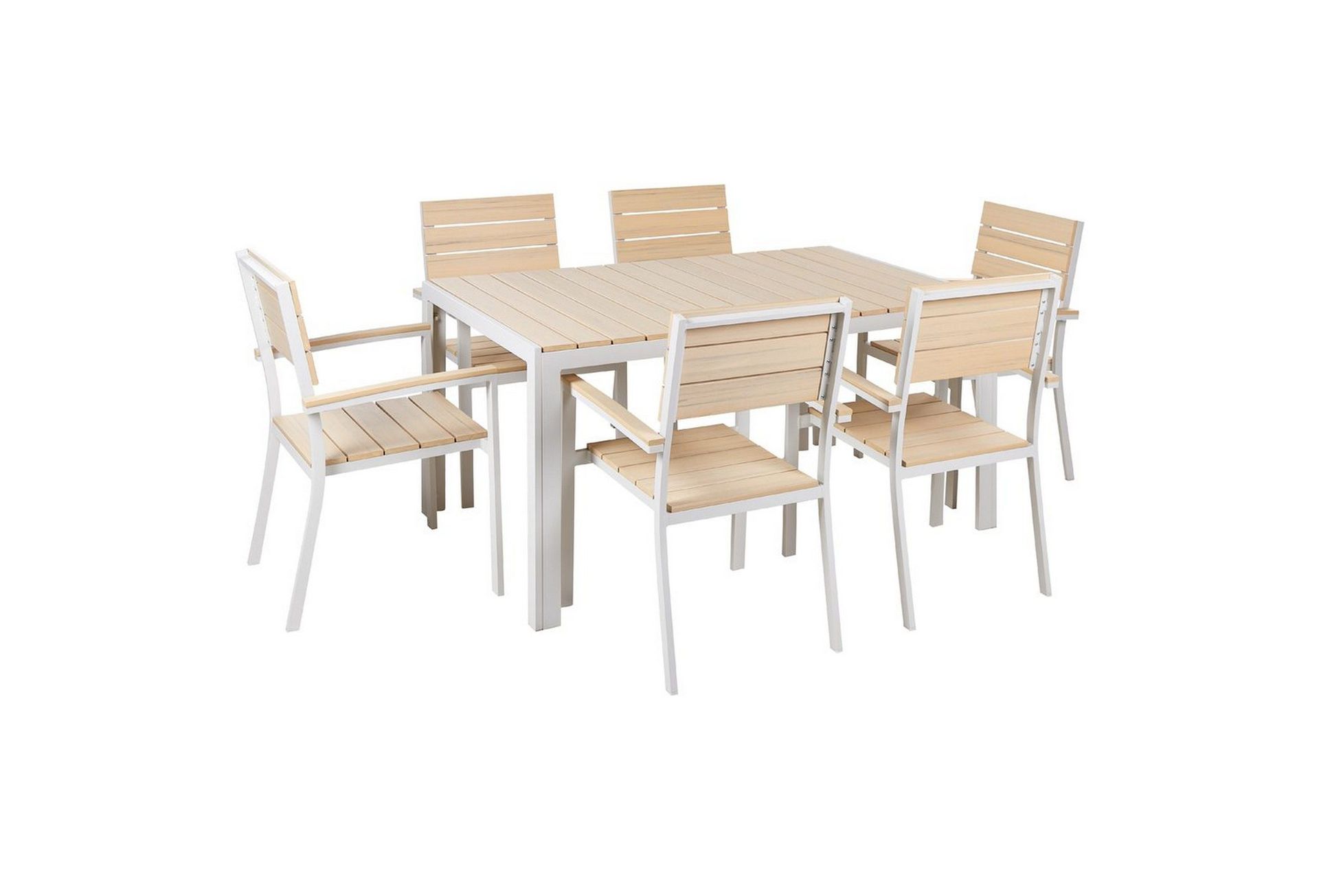 Matsalsset Beliani Como Beige -