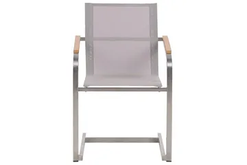 Matsalsset Beliani Cosoleto Grå/Silver, 4-Sits White||Beige||Silver - Hagemøbler - Hagegruppe - Spisegrupper hage