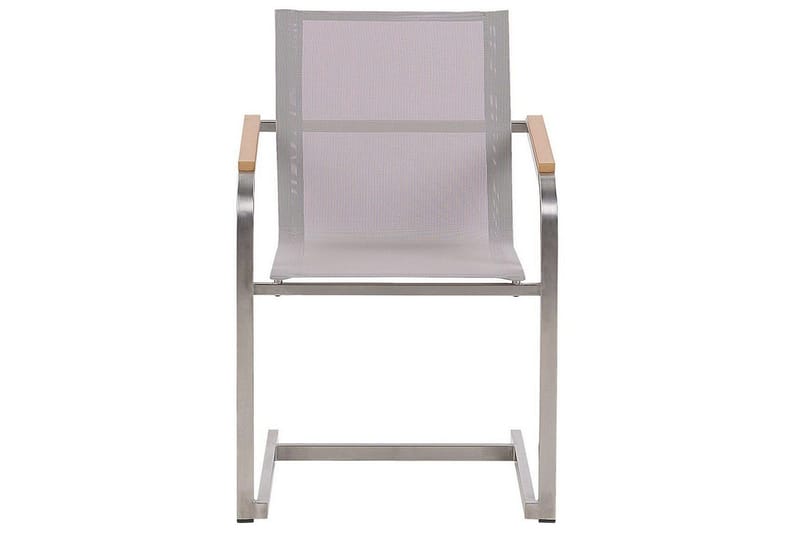 Matsalsset Beliani Cosoleto Grå/Silver, 4-Sits White||Beige||Silver - Hagemøbler - Hagegruppe - Spisegrupper hage