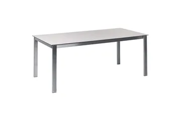 Matsalsset Beliani Cosoleto Grå/Silver, 4-Sits White||Beige||Silver - Hagemøbler - Hagegruppe - Spisegrupper hage
