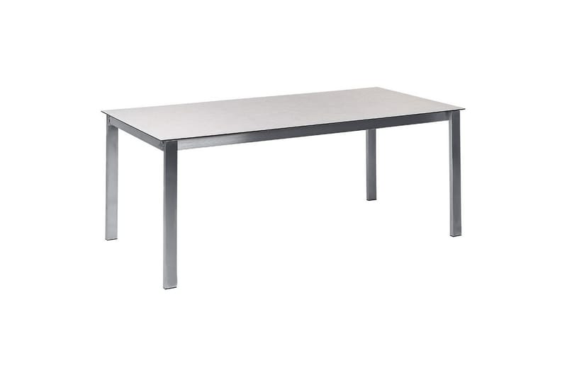 Matsalsset Beliani Cosoleto Grå/Silver, 4-Sits White||Beige||Silver - Hagemøbler - Hagegruppe - Spisegrupper hage