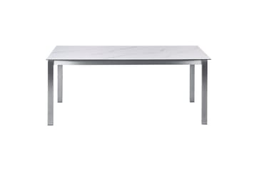 Matsalsset Beliani Cosoleto/Grosseto Grå/Silver, 6-Sits White Marble||Silver - Hagemøbler - Hagegruppe - Spisegrupper hage