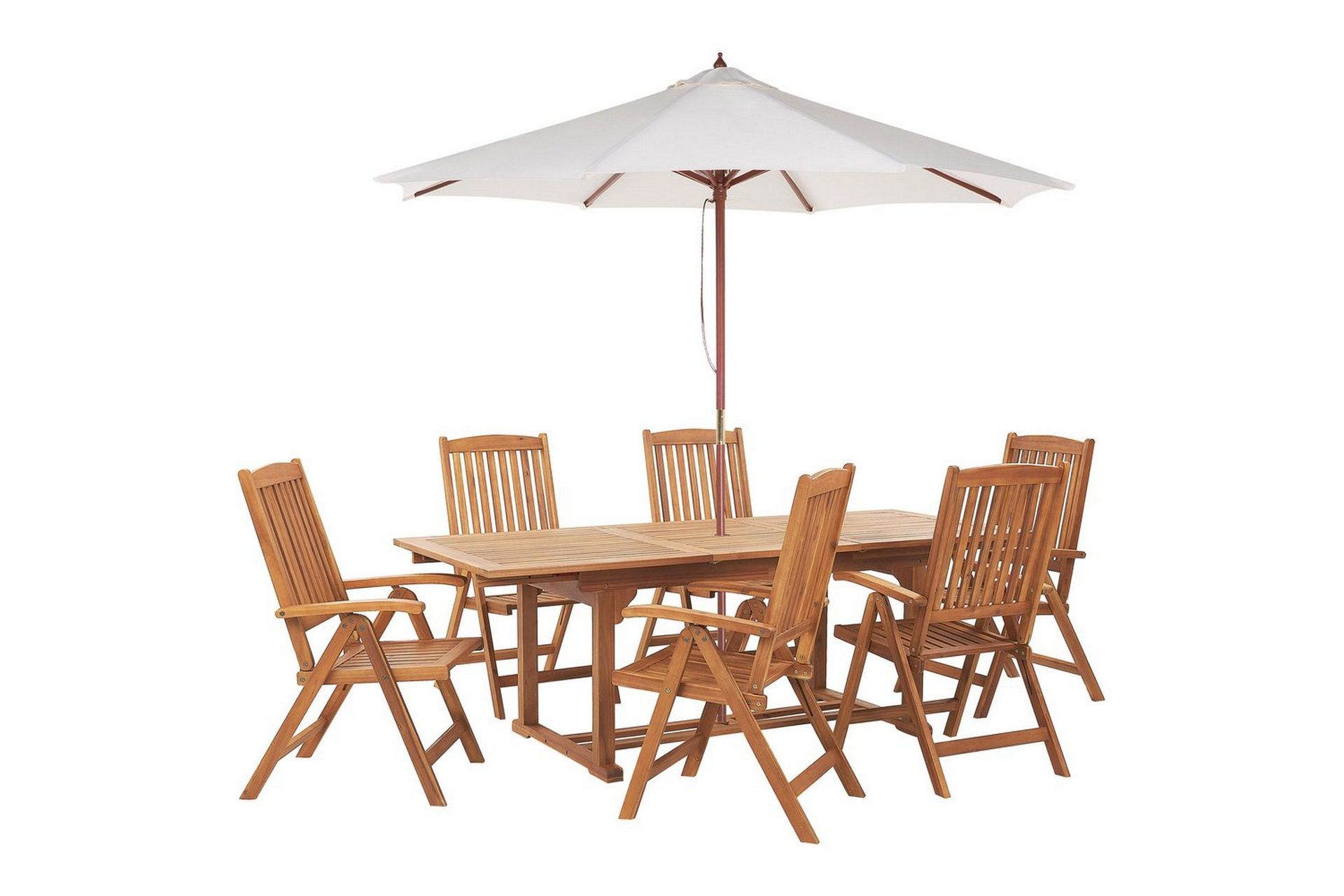 Matsalsset Beliani Java Ja Light wood -