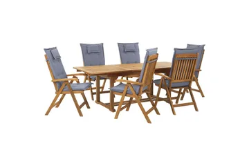 Matsalsset Beliani Java Nej Light wood - Hagemøbler - Hagegruppe - Spisegrupper hage