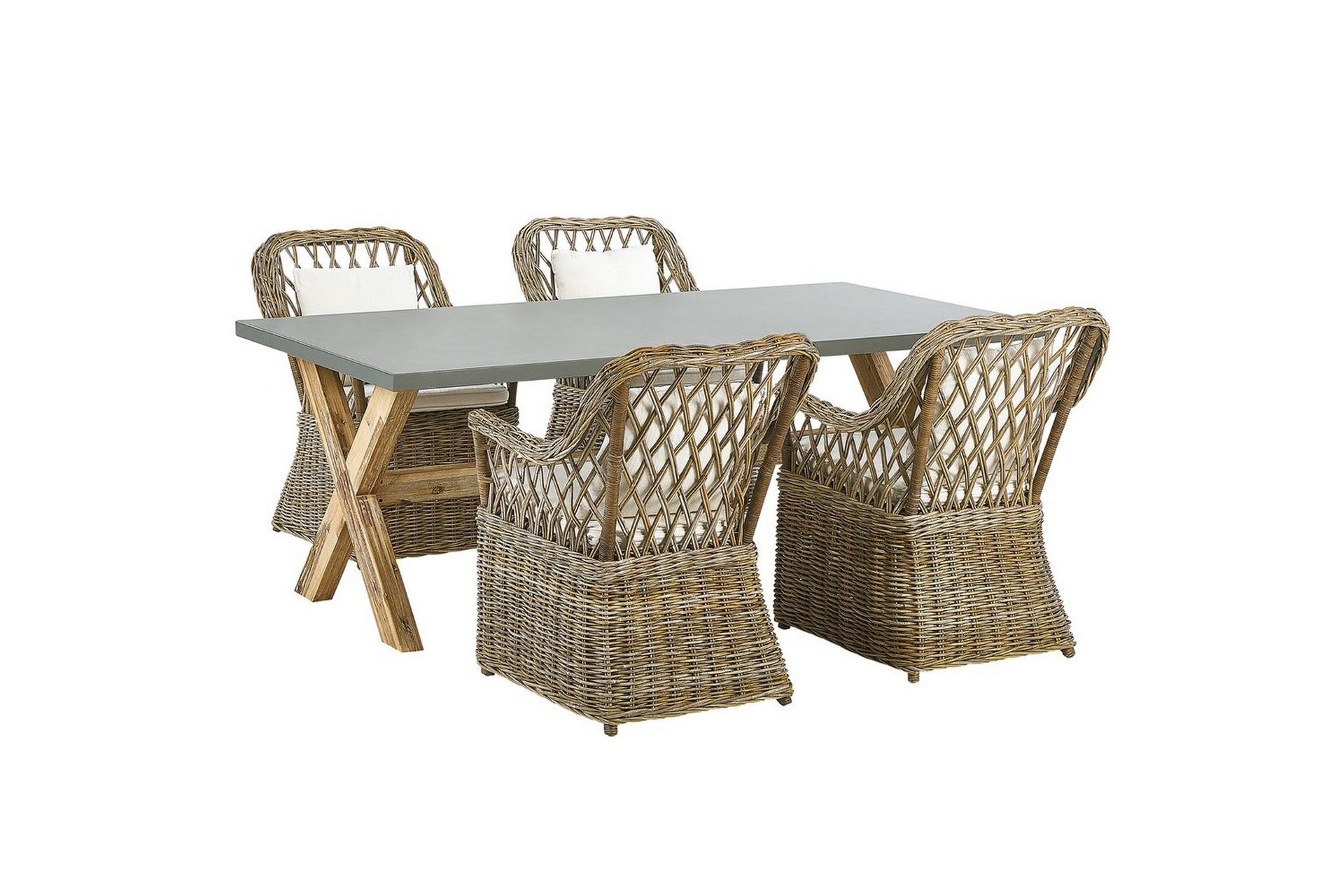 Matsalsset Beliani Maros/Olbia 4-Sits Natural -