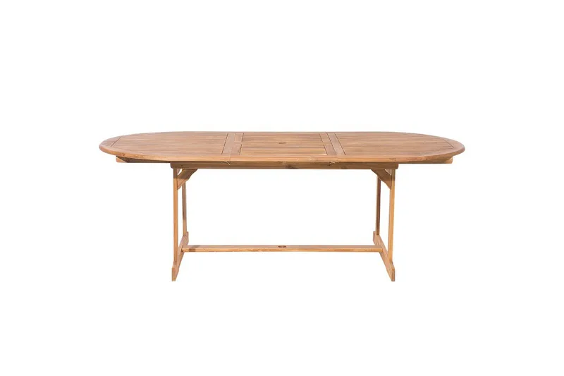 Matsalsset Beliani Maui 8-sits Grå/ljust trä Grey||Light wood - Hagemøbler - Hagegruppe - Spisegrupper hage