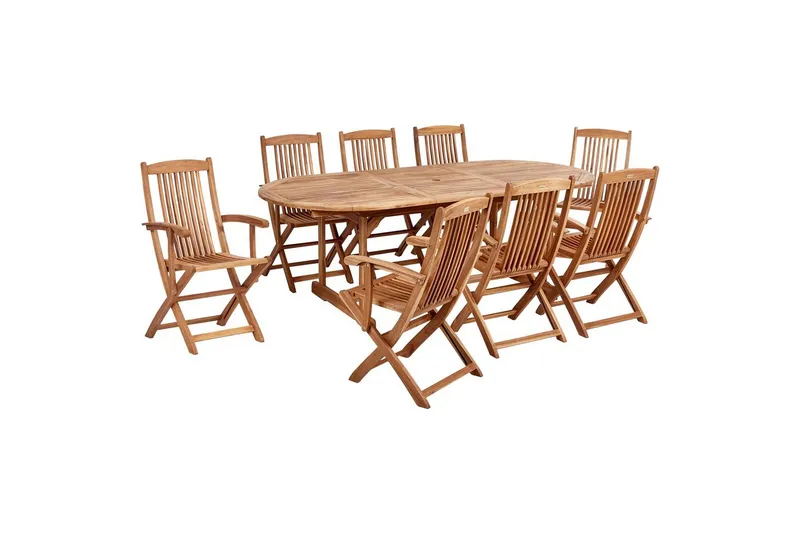 Matsalsset Beliani Maui II Flerfärgad/beige/blå/ljus trä, 8-Sits Light wood, undefined