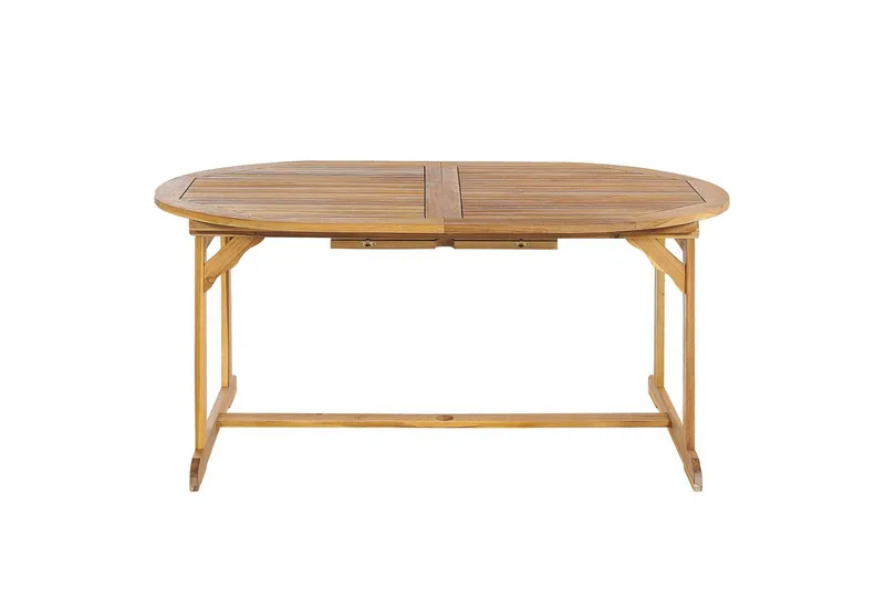Matsalsset Beliani Maui II Flerfärgad/beige/blå/ljus trä, 8-Sits Light wood - Hagemøbler - Hagegruppe - Spisegrupper hage