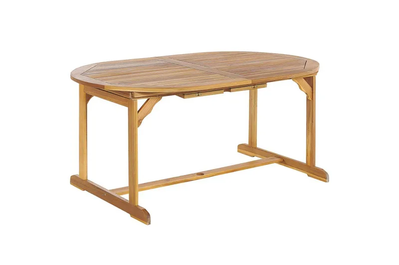 Matsalsset Beliani Maui II Ljus trä, 6-Sits Light wood - Hagemøbler - Hagegruppe - Spisegrupper hage