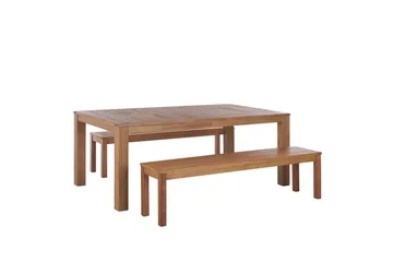 Matsalsset Beliani Monsano Light wood - Hagemøbler - Hagegruppe - Spisegrupper hage