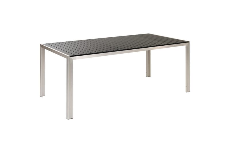 Matsalsset Beliani Nardo Ljus trä/svart Black||Silver - Hagemøbler - Hagegruppe - Spisegrupper hage