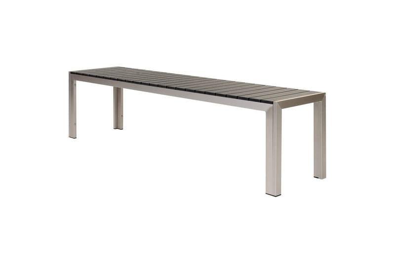 Matsalsset Beliani Nardo Ljus trä/svart Black||Silver - Hagemøbler - Hagegruppe - Spisegrupper hage