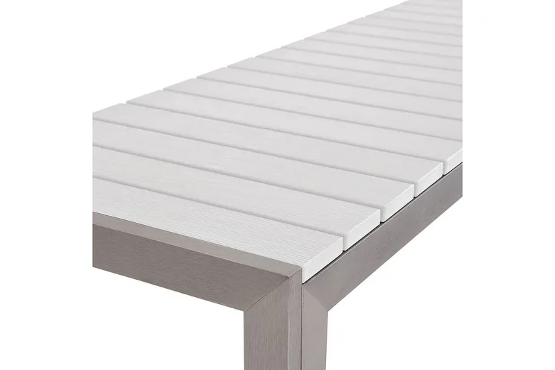 Matsalsset Beliani Nardo Ljus trä/svart White||Silver - Hagemøbler - Hagegruppe - Spisegrupper hage