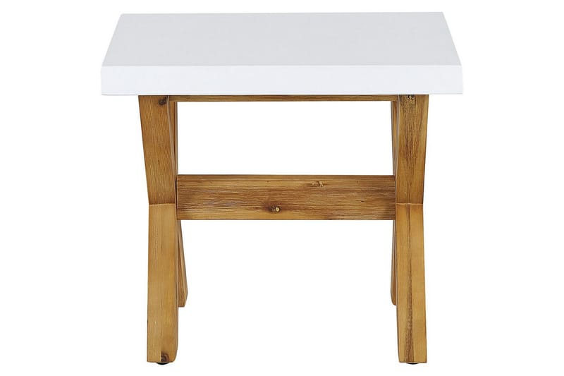 Matsalsset Beliani Olbia 6-Sits White||Light wood - Hagemøbler - Hagegruppe - Spisegrupper hage
