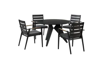 Matsalsset Beliani Olmetto/Taviano Black - Hagemøbler - Hagegruppe - Spisegrupper hage
