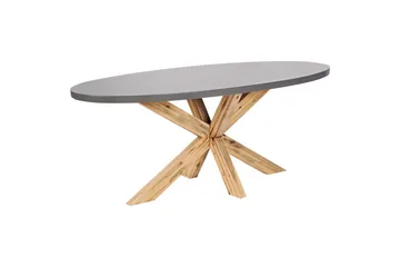 Matsalsset Beliani Oristano Grå/Svart/Ljus träfärg, 6-Sits Grey||Black - Hagemøbler - Hagegruppe - Spisegrupper hage