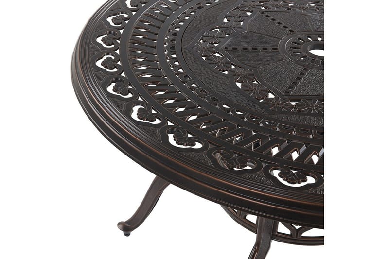 Matsalsset Beliani Salento med parasoll Dark brown - Hagemøbler - Hagegruppe - Spisegrupper hage