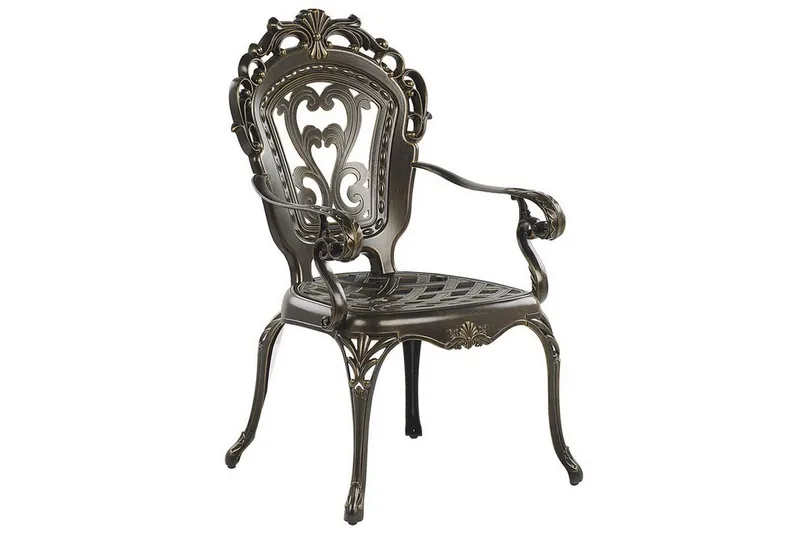 Matsalsset Beliani Sapri med parasoll Dark brown - Hagemøbler - Hagegruppe - Spisegrupper hage