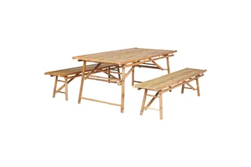 Matsalsset Beliani Tindari Light wood - Hagemøbler - Hagegruppe - Spisegrupper hage