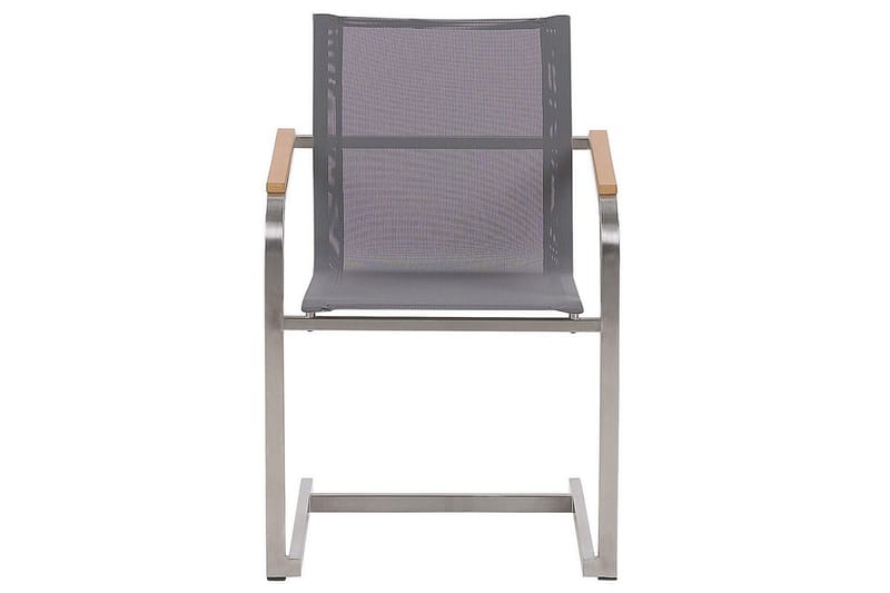 Matsalsset Beliani Valcanetto/Cosoleto Vit/Beige/Silver, 6-Sits White||Grey||Silver - Hagemøbler - Hagegruppe - Spisegrupper hage