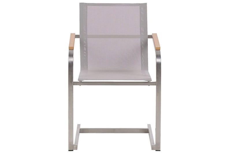 Matsalsset Beliani Valcanetto/Cosoleto Vit/Beige/Silver, 8-Sits White||Beige||Silver - Hagemøbler - Hagegruppe - Spisegrupper hage