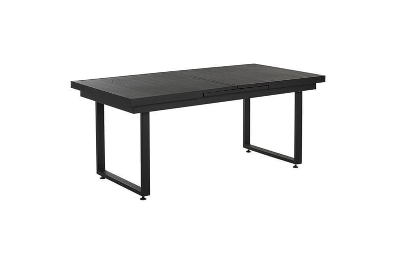 Matsalsset Beliani Valcanetto/Taviano Svart/grått/ljust trä, 6-Sits Black||Grey||Light wood - Hagemøbler - Hagegruppe - Spisegrupper hage