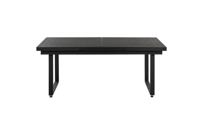 Matsalsset Beliani Valcanetto/Taviano Svart/grått/ljust trä, 6-Sits Black||Grey||Light wood - Hagemøbler - Hagegruppe - Spisegrupper hage