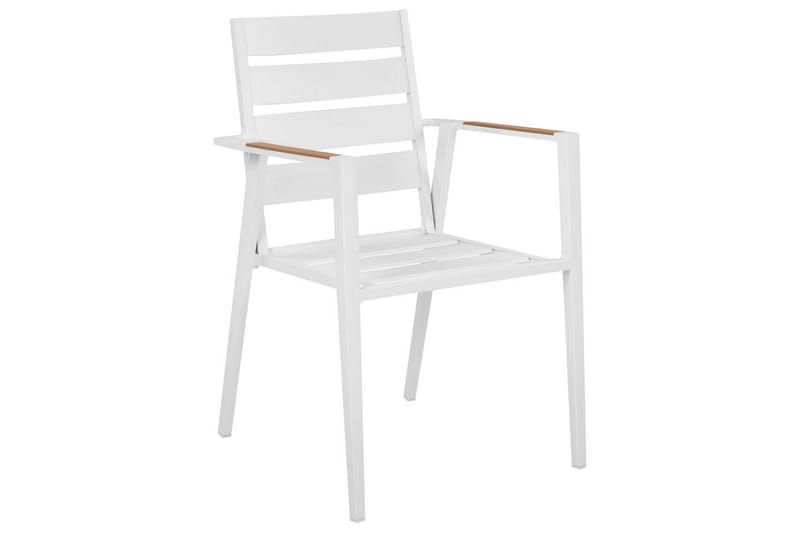 Matsalsset Beliani Valcanetto/Taviano Svart/grått/ljust trä, 6-Sits White||Grey||Light wood - Hagemøbler - Hagegruppe - Spisegrupper hage