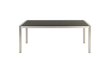 Matsalsset Beliani Vernio Ljus trä/svart Black||Silver - Hagemøbler - Hagegruppe - Spisegrupper hage