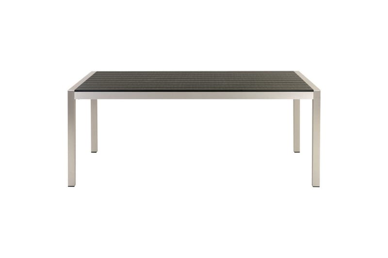 Matsalsset Beliani Vernio Ljus trä/svart Black||Silver - Hagemøbler - Hagegruppe - Spisegrupper hage