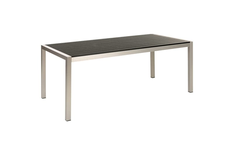 Matsalsset Beliani Vernio Ljus trä/svart Black||Silver - Hagemøbler - Hagegruppe - Spisegrupper hage