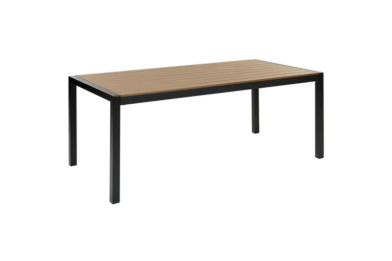 Matsalsset Beliani Vernio Ljus trä/svart Light wood||Black - Hagemøbler - Hagegruppe - Spisegrupper hage