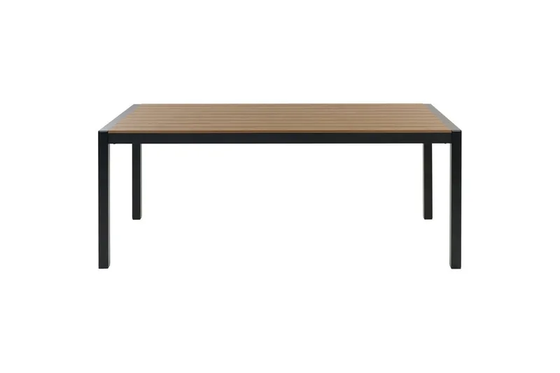Matsalsset Beliani Vernio Ljus trä/svart Light wood||Black - Hagemøbler - Hagegruppe - Spisegrupper hage