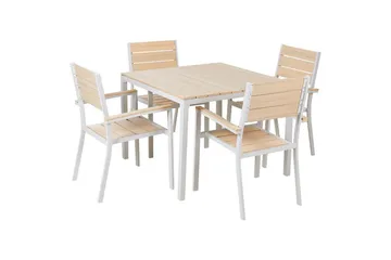 Matsalsset Beliani Prato Beige - Hagemøbler - Hagegruppe - Spisegrupper hage