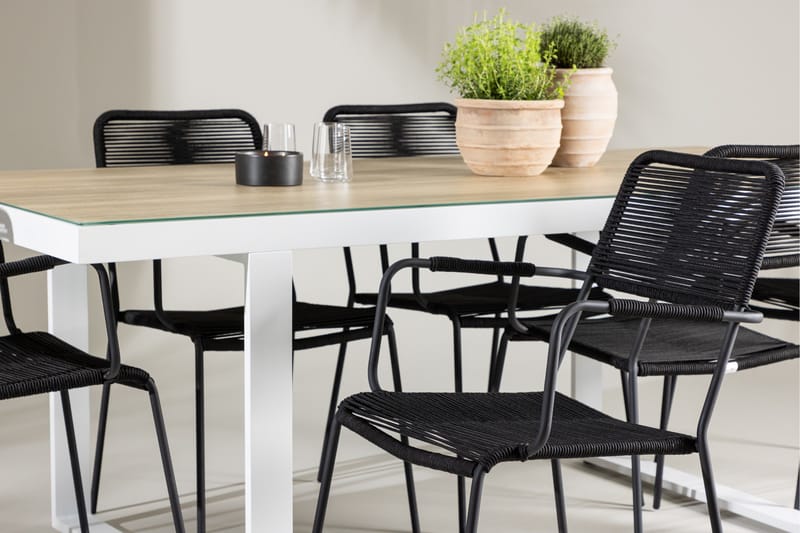 Merlo Dining Table White - Hagemøbler - Hagegruppe - Spisegrupper hage