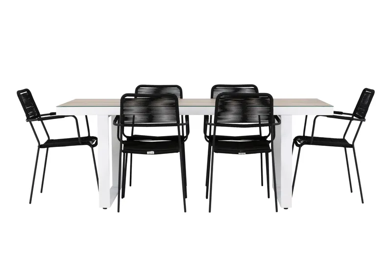 Merlo Dining Table White - Hagemøbler - Hagegruppe - Spisegrupper hage
