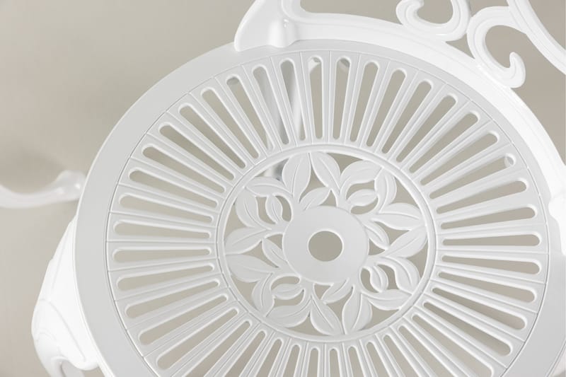 Nandin Spisegruppe + 2 stoler - Hvit - Hagemøbler - Hagegruppe - Cafesett