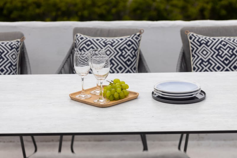 OPAL Spisegruppe 220 & 6 lenestoler - Grå - Hagemøbler - Hagegruppe - Spisegrupper hage