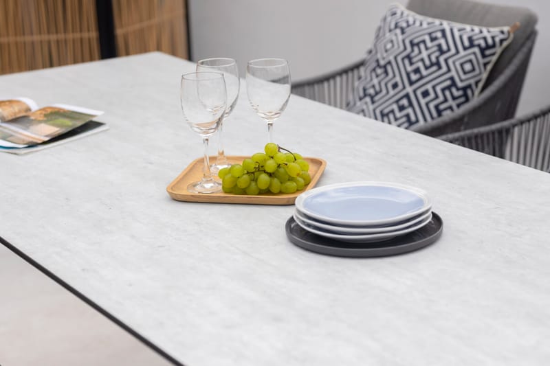 OPAL Spisegruppe 220 & 6 lenestoler - Grå - Hagemøbler - Hagegruppe - Spisegrupper hage