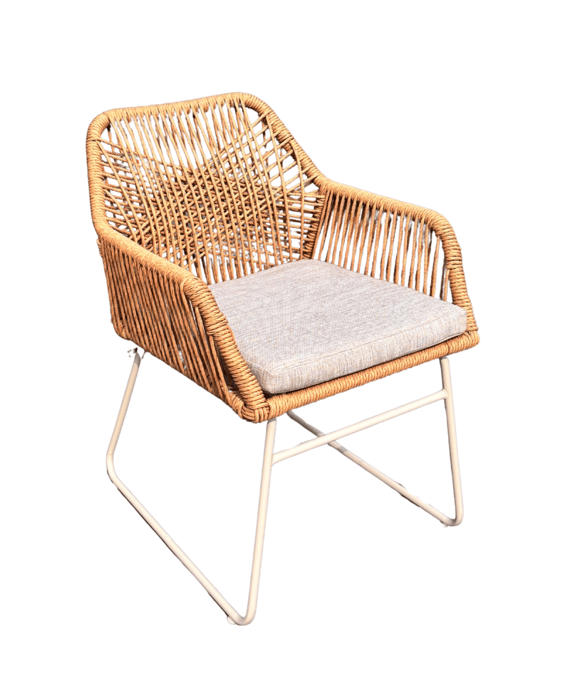 Palermo Spisegruppe Utendørs 200 med 4 Seville lenestoler - Grå/Beige - Hagemøbler - Hagegruppe - Spisegrupper hage