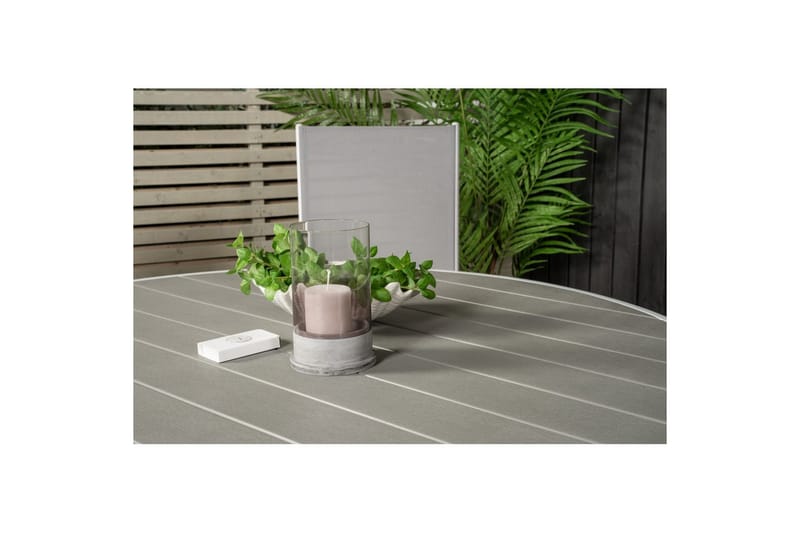 Parma Spisegruppe Rund Ø140cm + 6 Break Posisjonsstoler Hvit - Venture Home - Hagemøbler - Hagegruppe - Spisegrupper hage