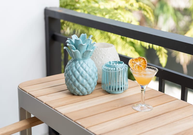 Portals Balkongsett bord + benk 140 cm - Beige/Tre - Hagemøbler - Hagegruppe - Spisegrupper hage