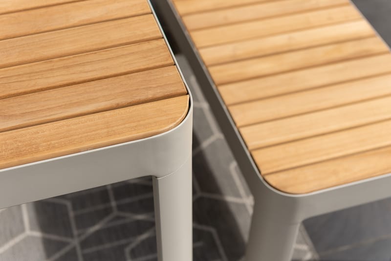 Portals Balkongsett bord + benk 140 cm - Beige/Tre - Hagemøbler - Hagegruppe - Spisegrupper hage