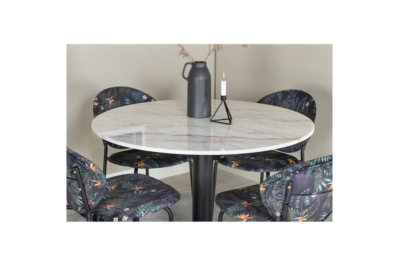 Rundt spisesett Estelle Svart, Vault - Grønn - Hagemøbler - Hagegruppe - Spisegrupper hage