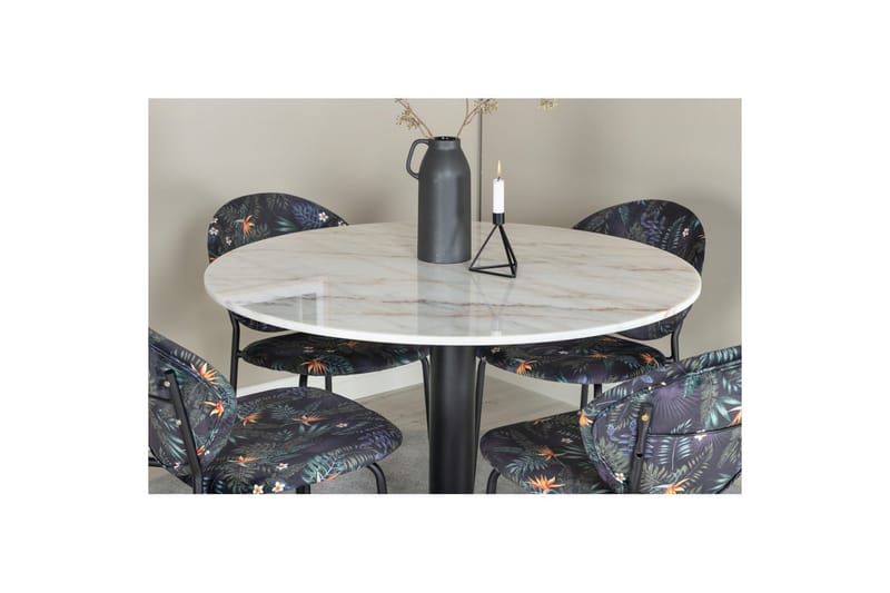 Rundt spisesett Estelle Svart, Vault - Grønn - Hagemøbler - Hagegruppe - Spisegrupper hage