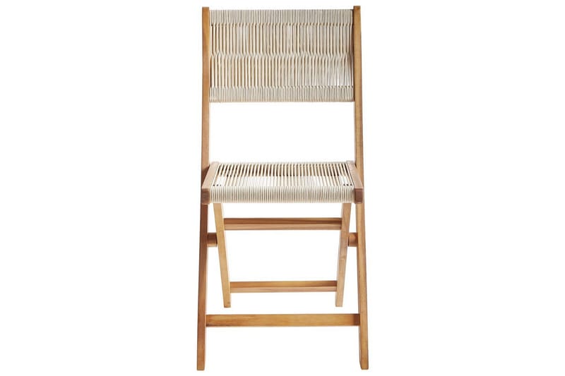 Sammenleggbare utemøbler Prossedi - Beige, Lys Tre - Hagemøbler - Hagegruppe - Spisegrupper hage