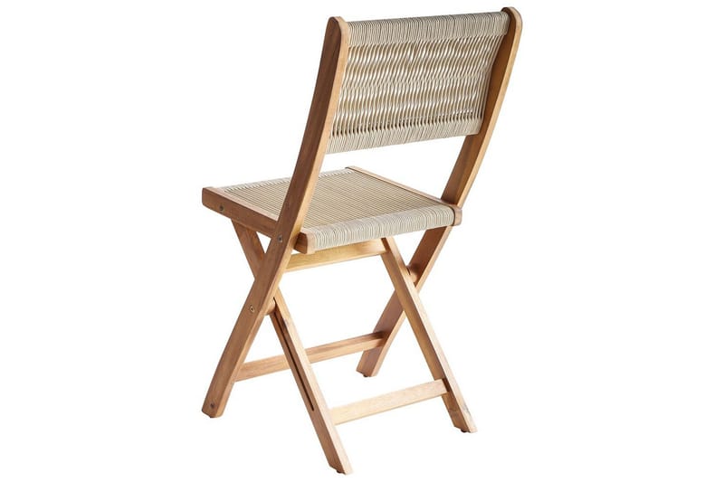 Sammenleggbare utemøbler Prossedi - Beige, Lys Tre - Hagemøbler - Hagegruppe - Spisegrupper hage