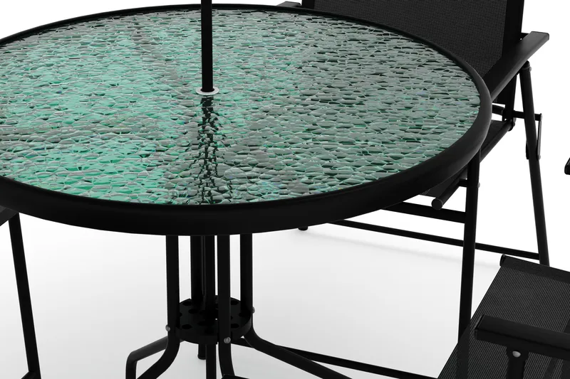 Samra Spisegruppe 4-seter - Svart - Hagemøbler - Hagegruppe - Spisegrupper hage