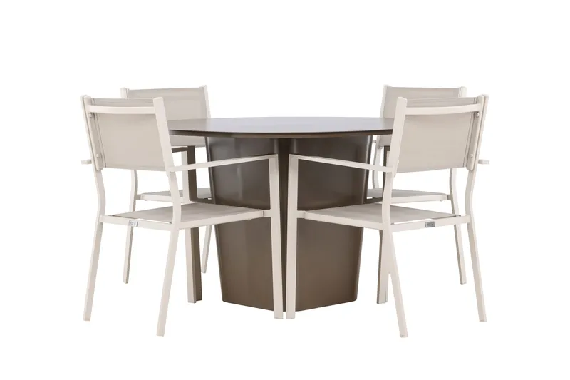 Santa Fe Spisegruppe + 4 stoler, Brun