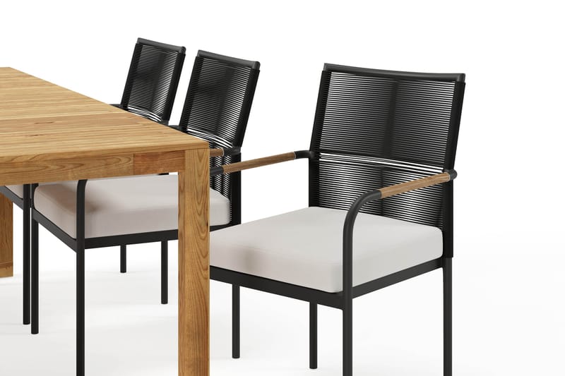 Sofie Spisebord 180 cm med 6 Sonia Spisestoler - Tre/Natur - Hagemøbler - Hagegruppe - Spisegrupper hage